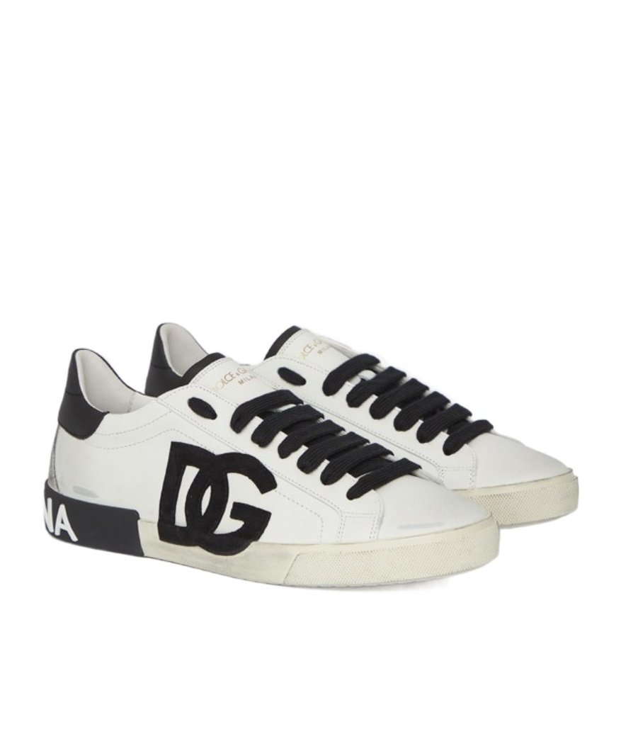 DOLCE & GABBANA DOLCE  GABBANA PORTOFINO LOGO EMBOSSED SNEAKERS