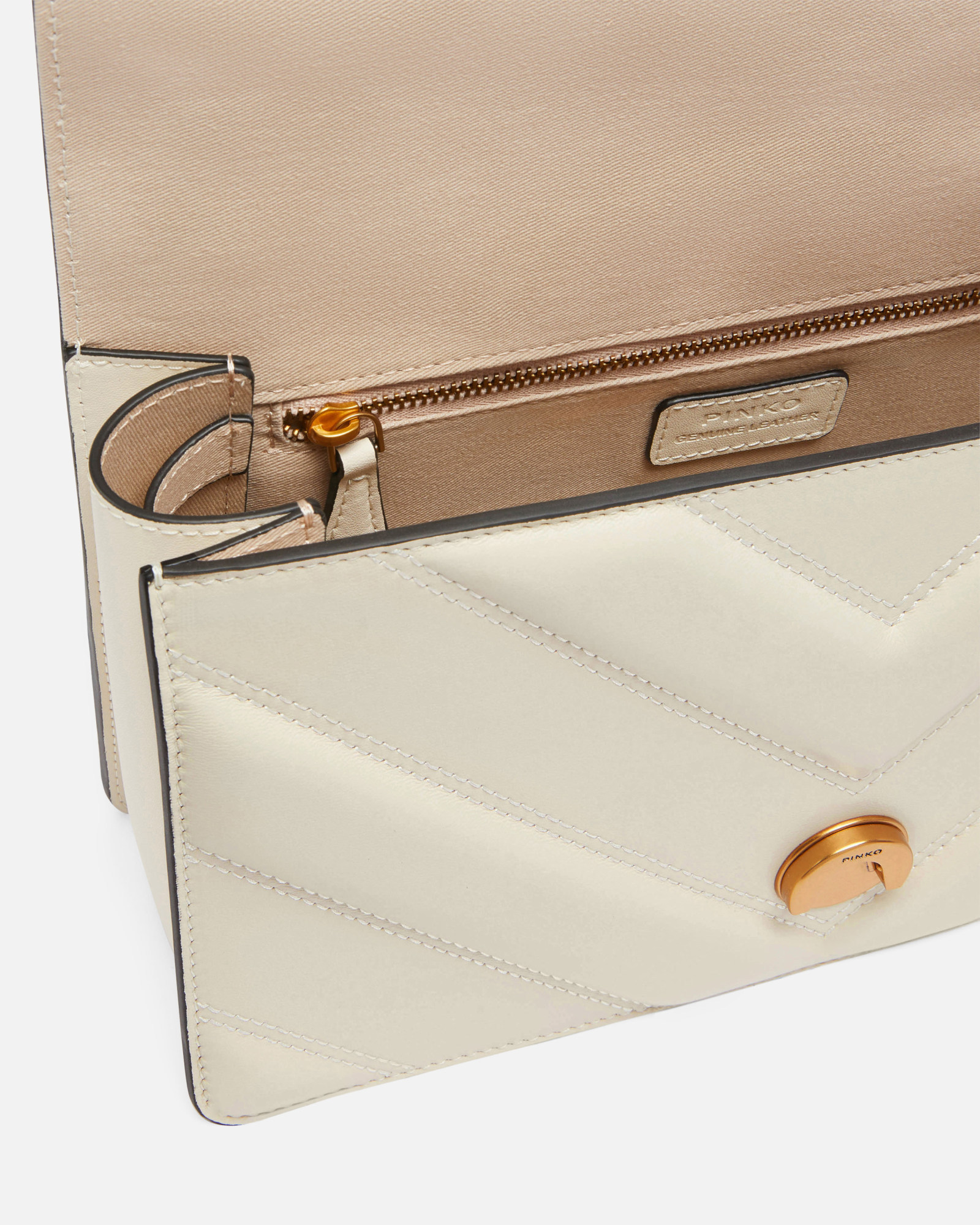 Pinko Flap Shoulder Bag In Brown