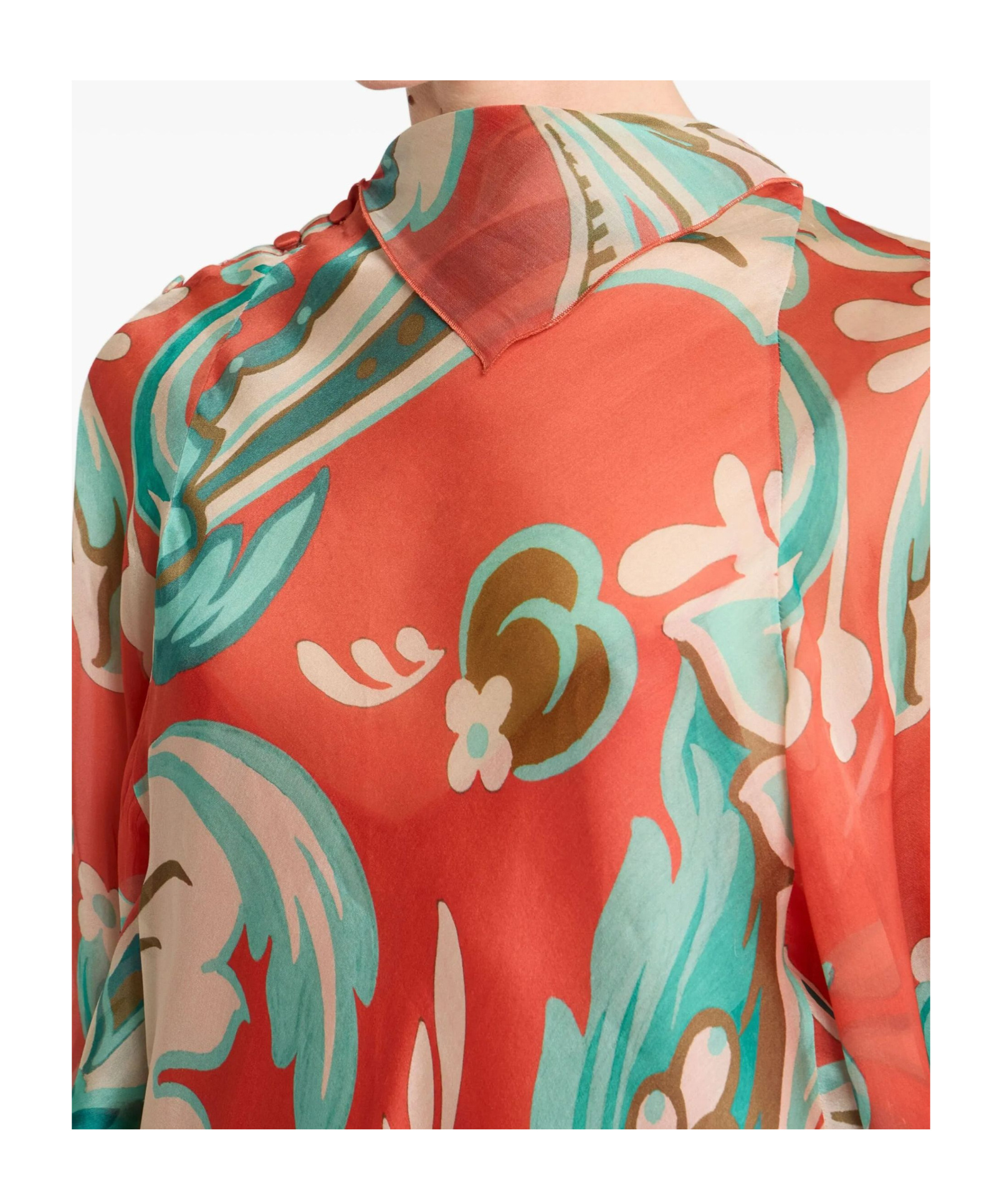 Etro Silk Midi Dress With Drapes In Blue