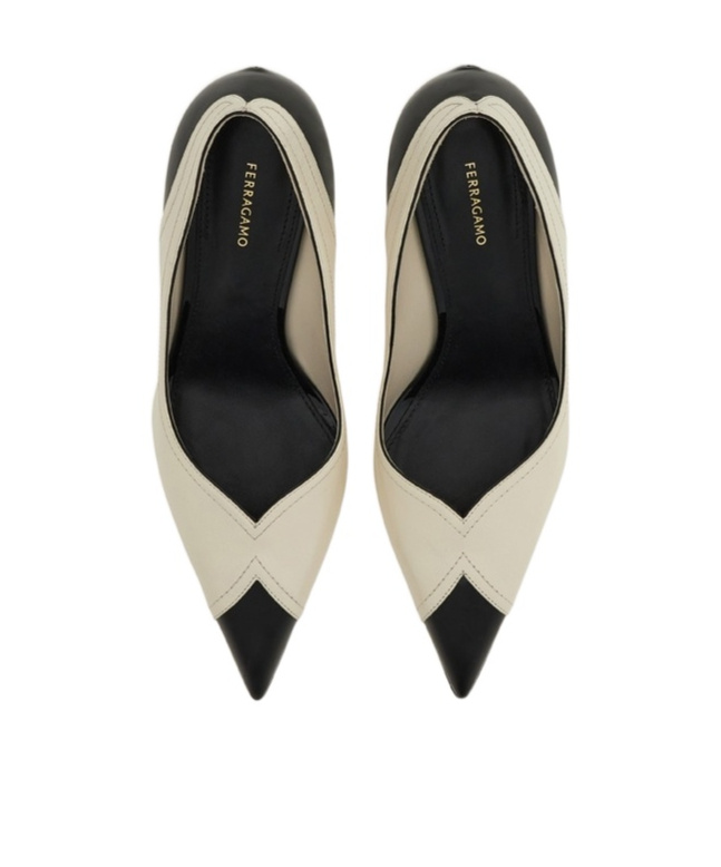 FERRAGAMO PUMP SHOE WITH INLAYS