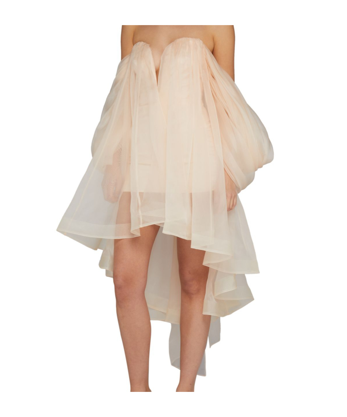 Shop Zimmermann Crush Strapless Mini Dress In Nude