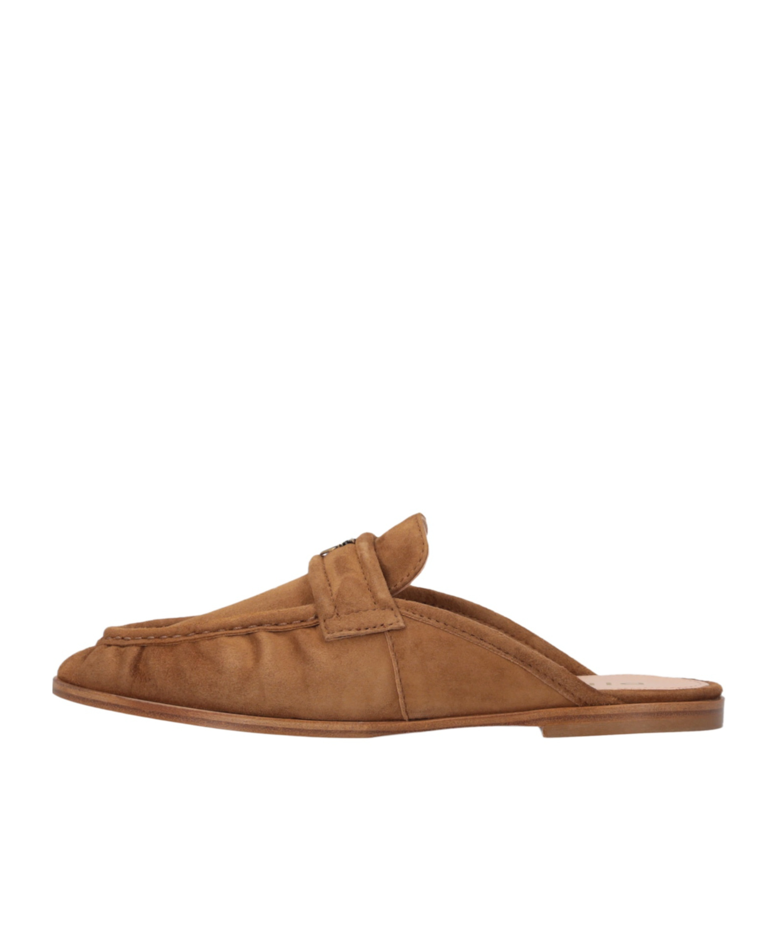 Pinko Mocassins Mules Plats En Daim In Brown
