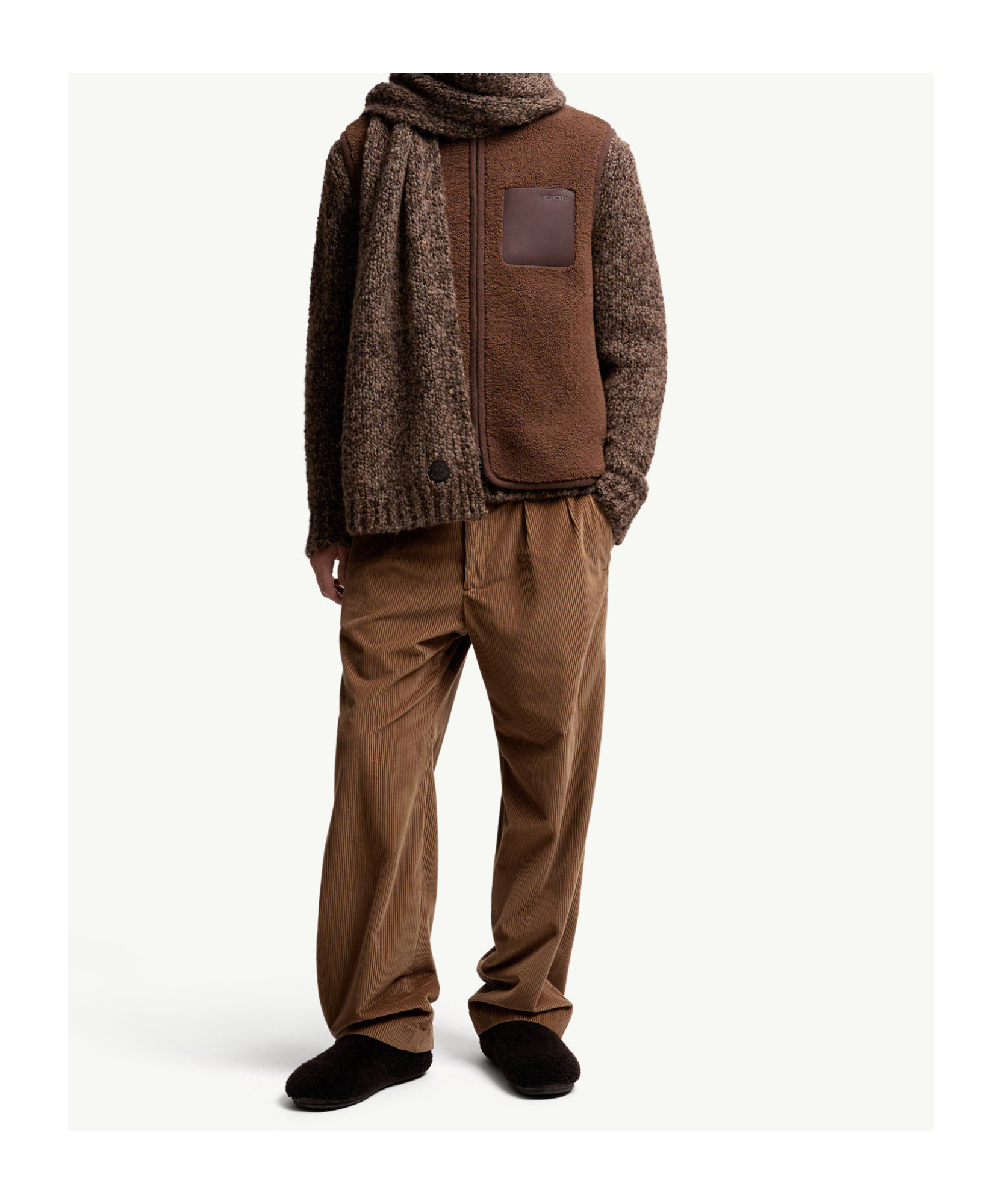 Moncler Wool Alpaca Blend Scarf In Gray