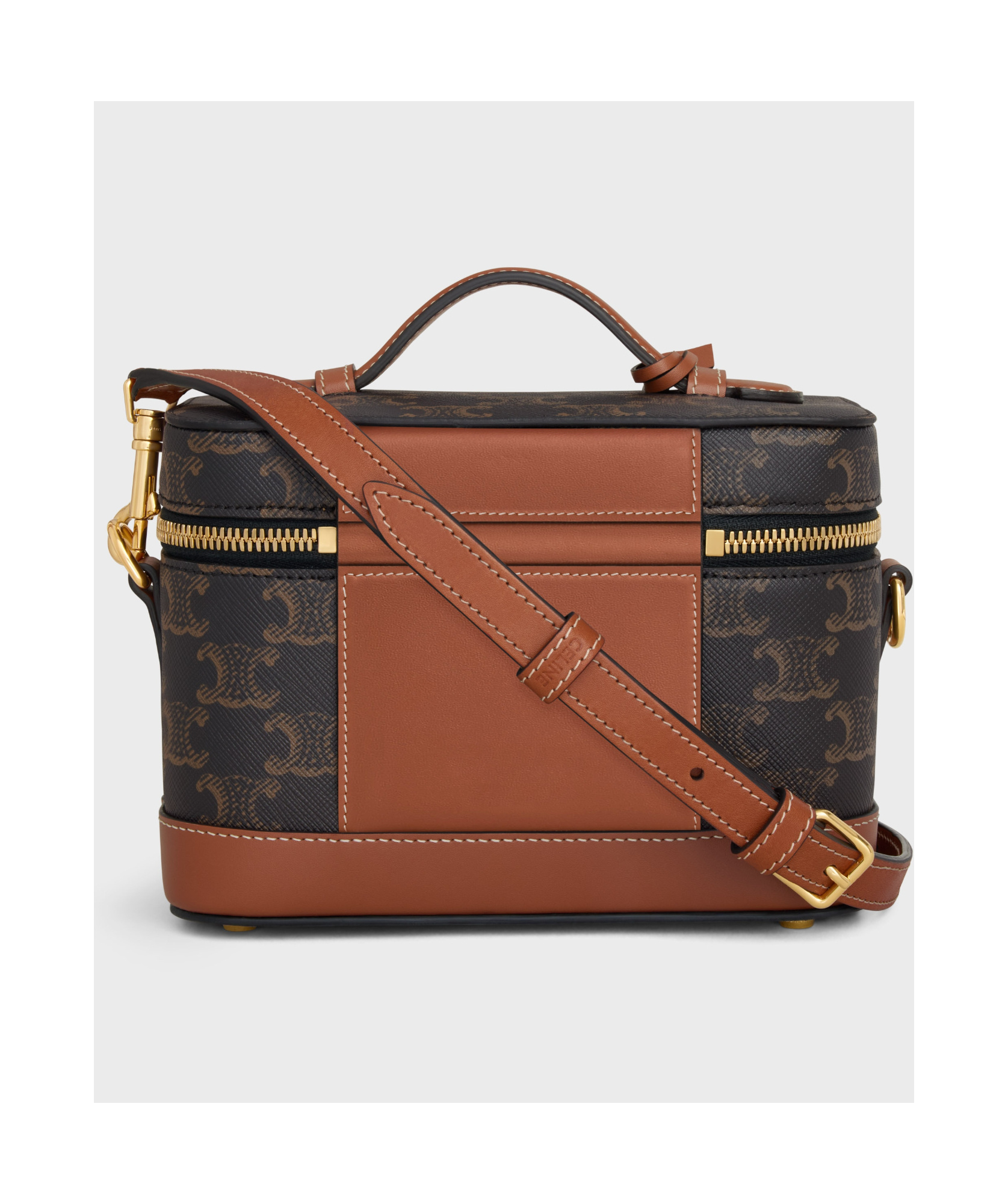 Celine Triomphe Shoulder Bag In Brown
