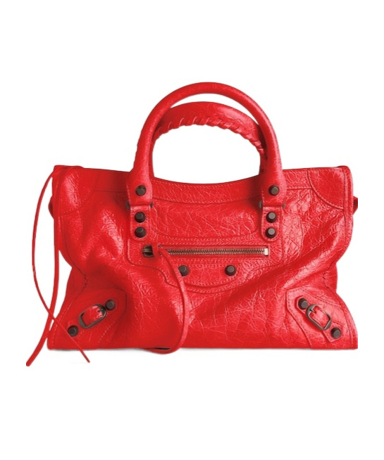 Balenciaga Small Le City Leather Satchel In Red