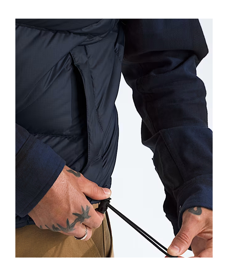 The North Face Retro Nuptse 1996 Black Down Jacket In Blue