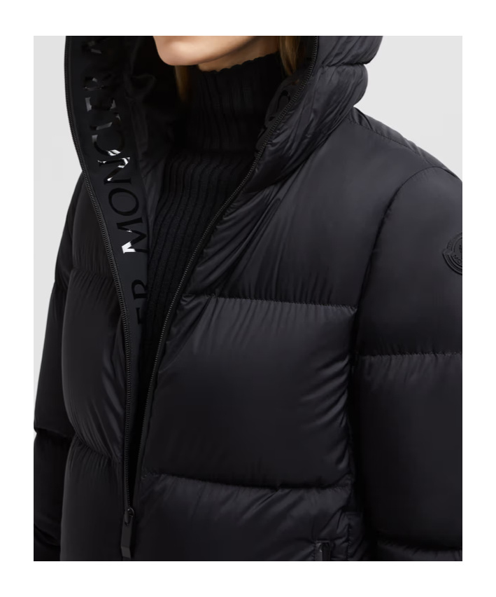 Shop Moncler Arredoun Long Down Jacket In Black