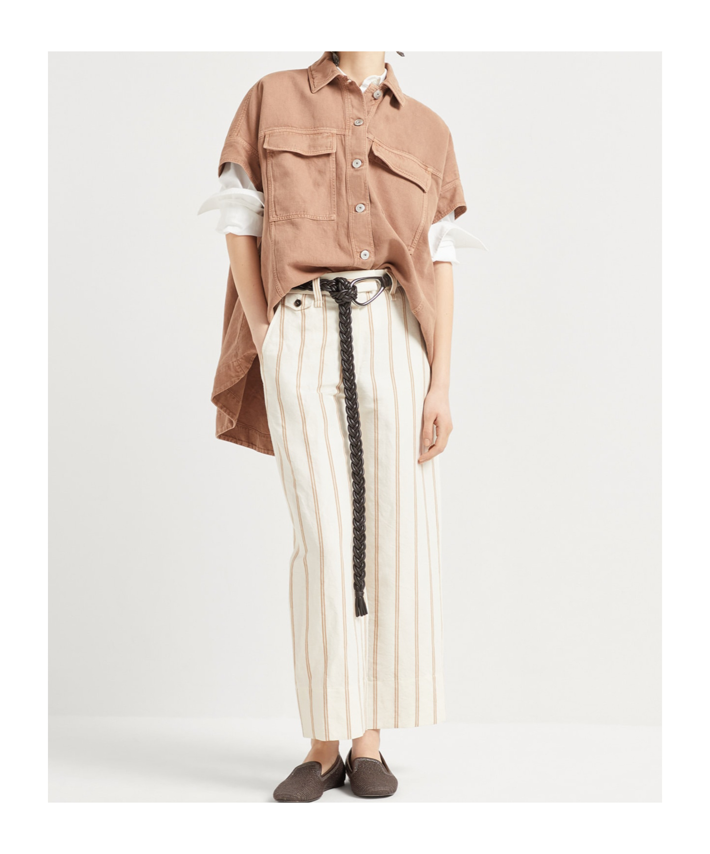 BRUNELLO CUCINELLI BRUNELLO CUCINELLI GARMENT-DYED OVERSHIRT