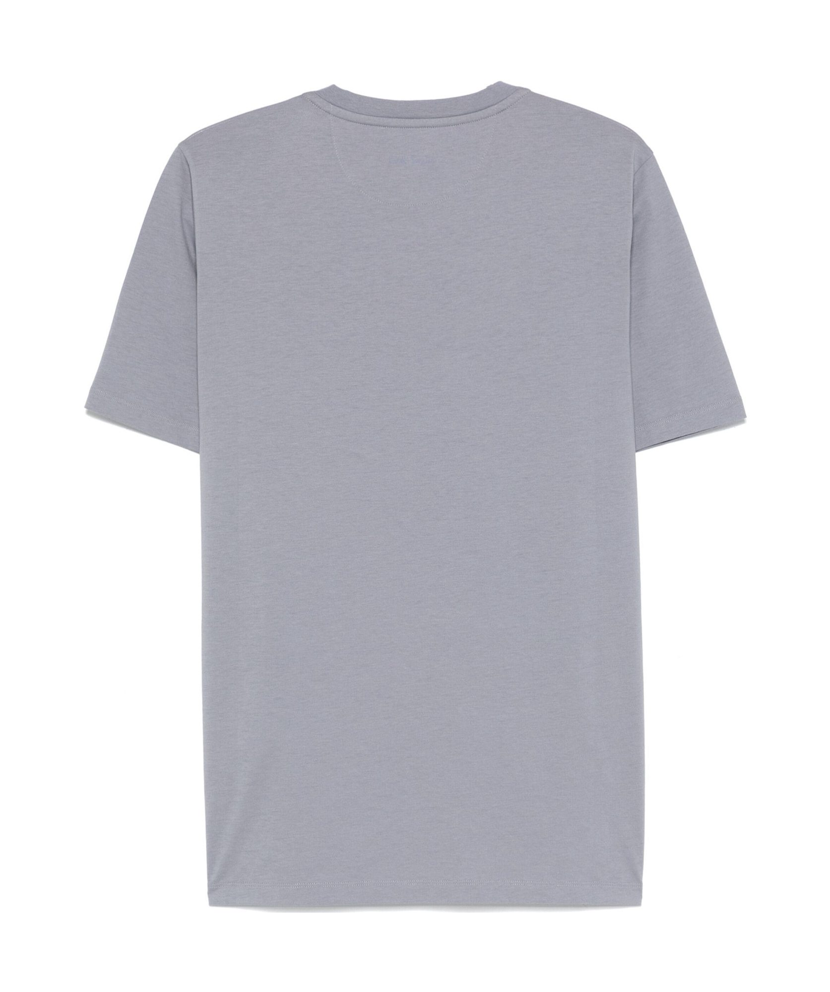 Paul Smith Label Print Crewneck T-shirt In Gray