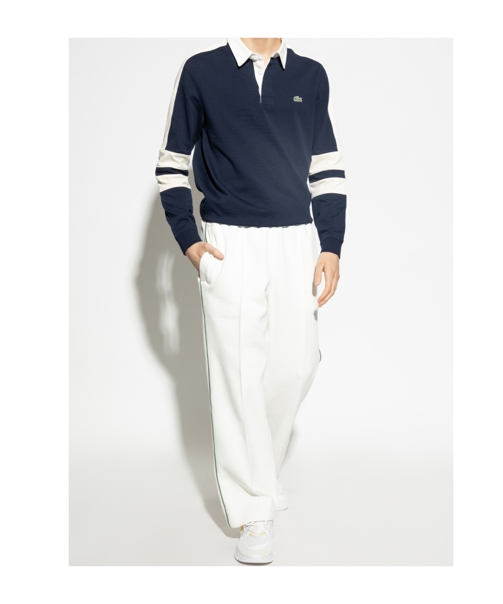 Lacoste Long Sleeve Polo Shirt In Blue