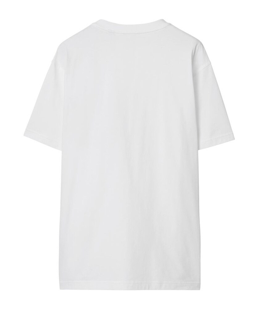 Burberry Women White Jersey Checked Twill-trimmed Cotton-jersey T-shirt Tee Shirt In White