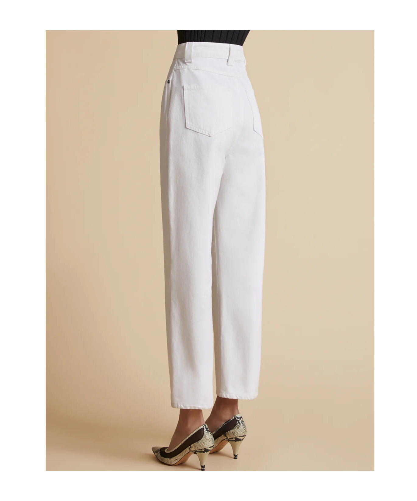 Khaite Shalbi High-rise Straight-leg Ankle Jeans In White