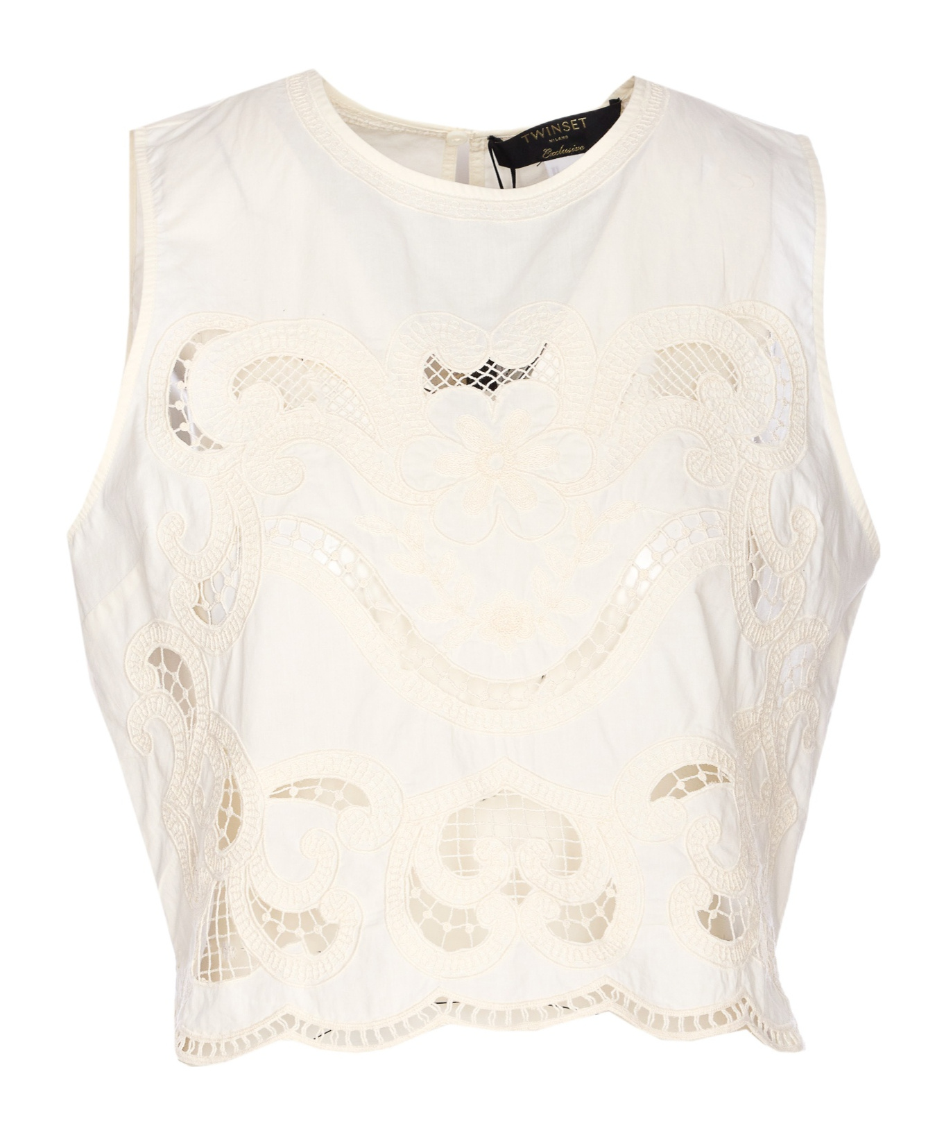 Twinset Embroidered Crew Neck Vest