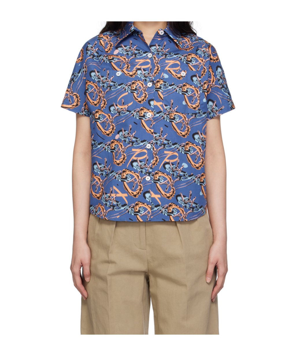 Apc Blue Brain Dead Edition Ross Shirt In Nude