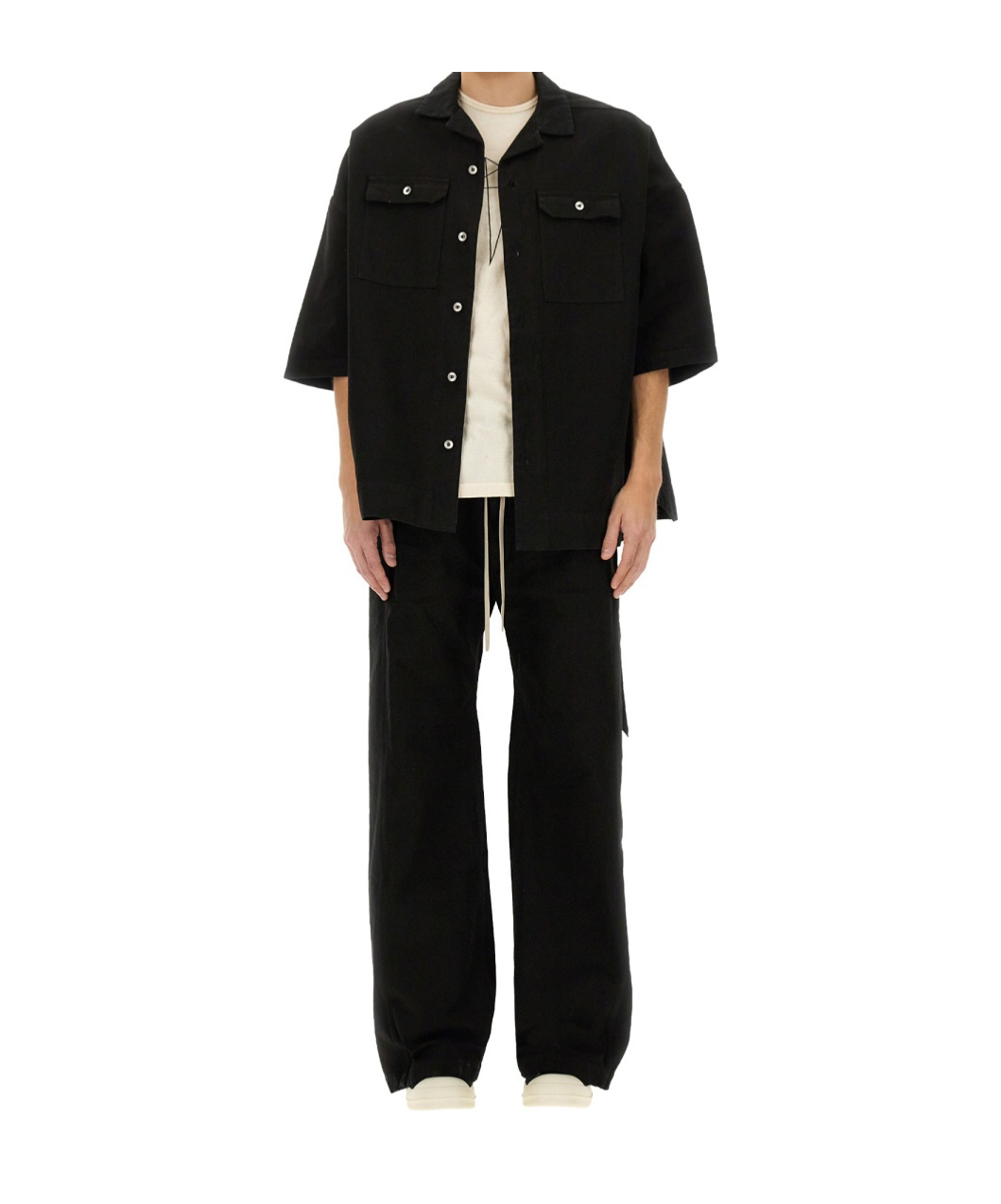 Rick Owens Drkshdw Short Sleeve Shirt In Black