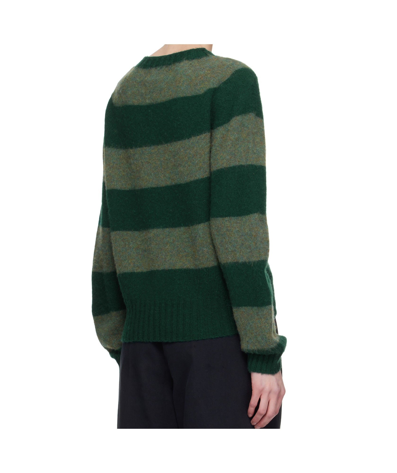 Ymc You Must Create Jets Stripe Sweater In Green