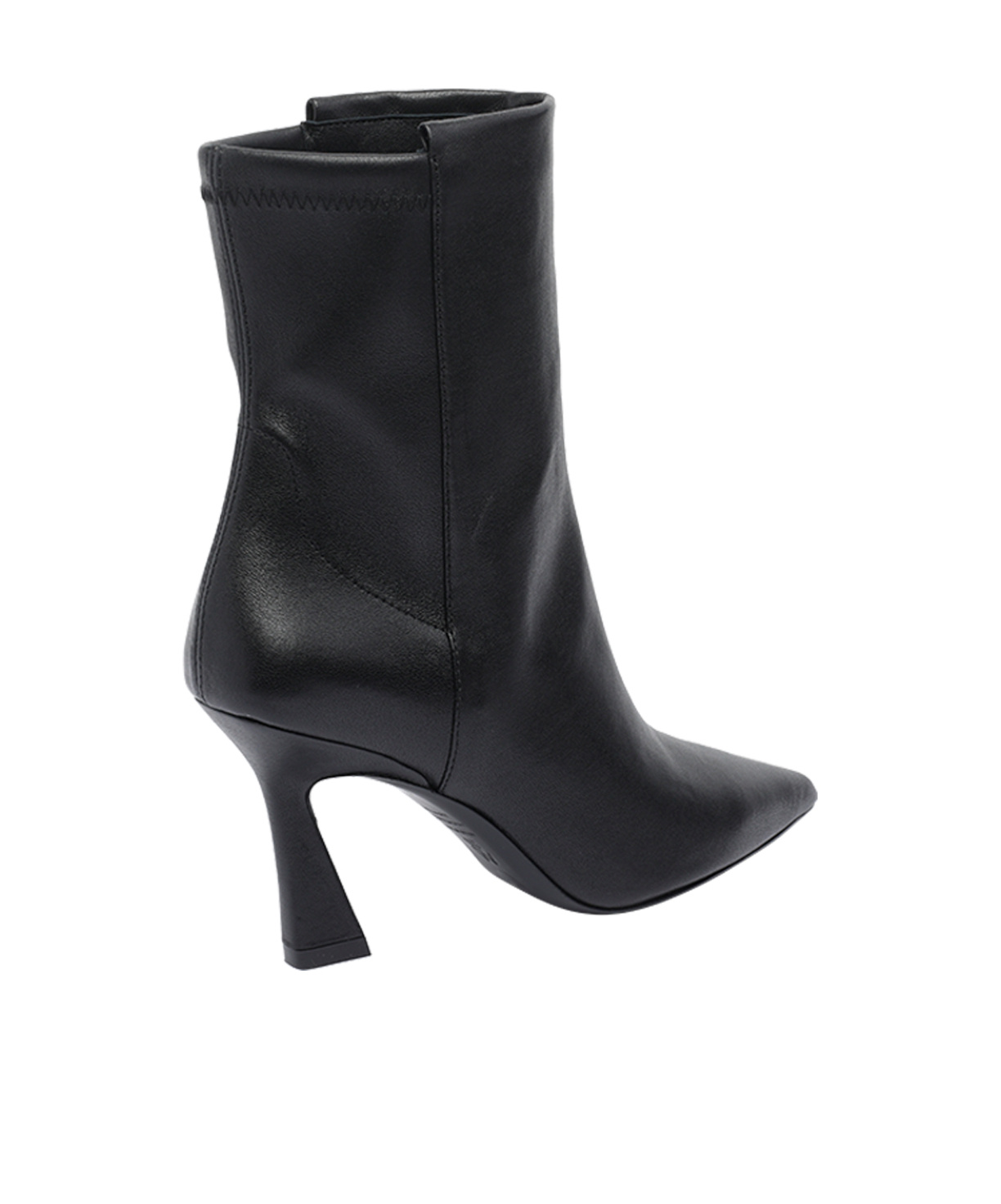 Stuart Weitzman Stylish Leather Ankle Boots With Pointed Toe In Black