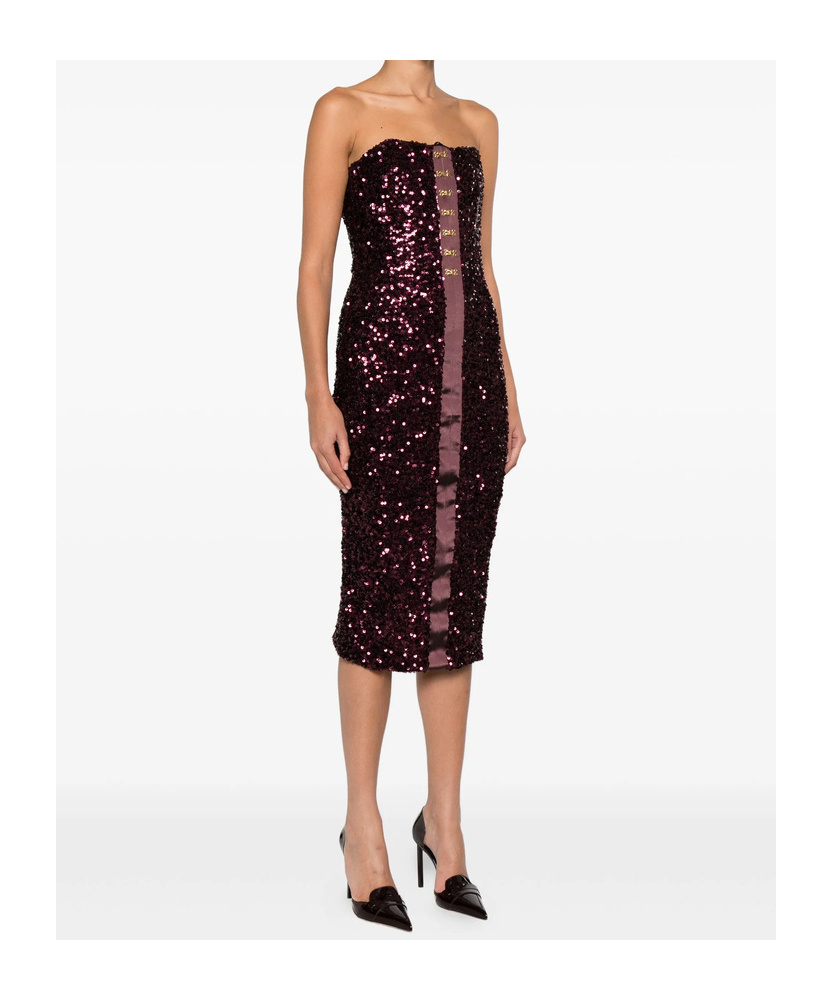 Elisabetta Franchi Sequin-embellished Midi Dress In Black