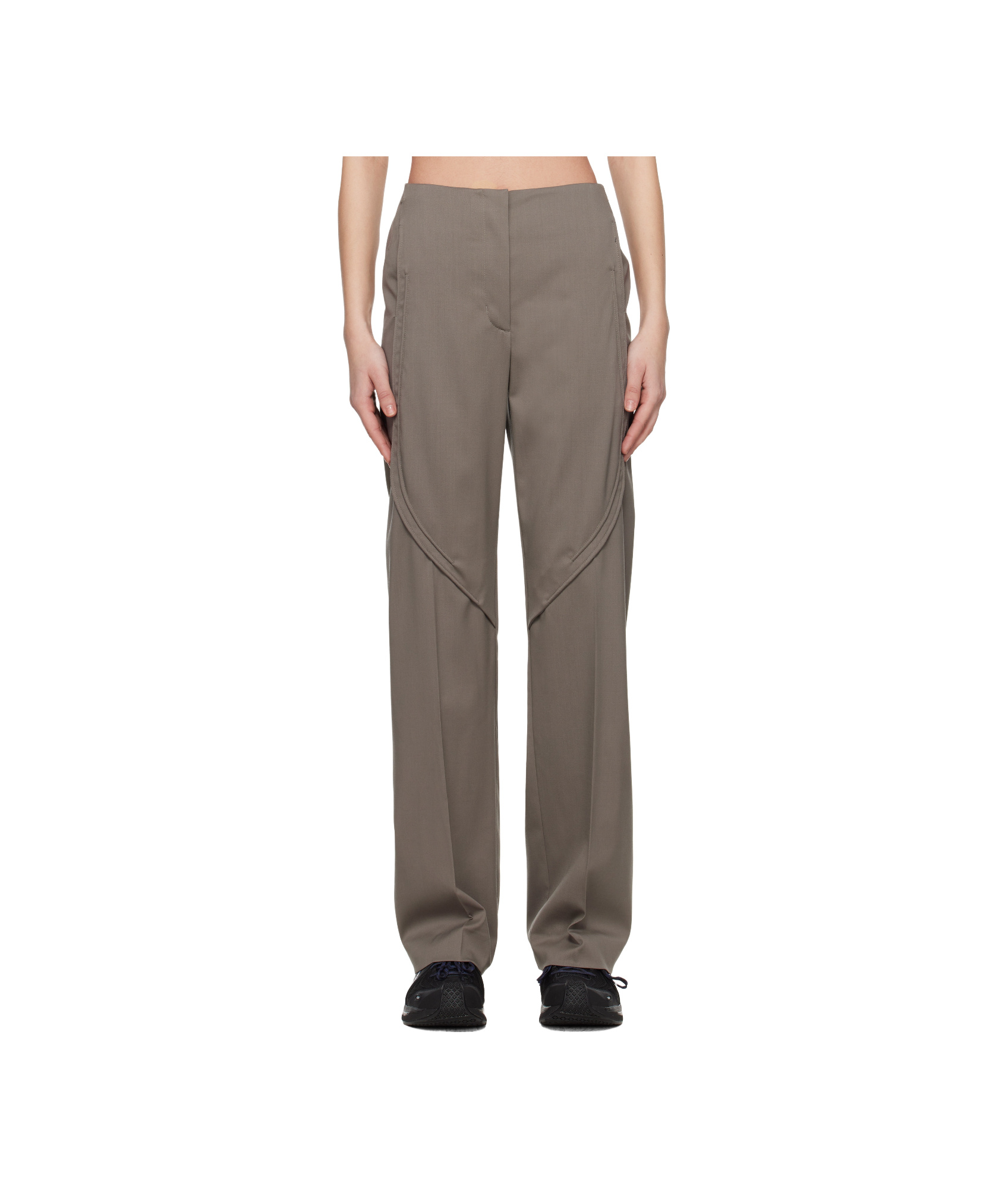 Kiko Kostadinov Gray Seneca Tailored Trousers In Grey