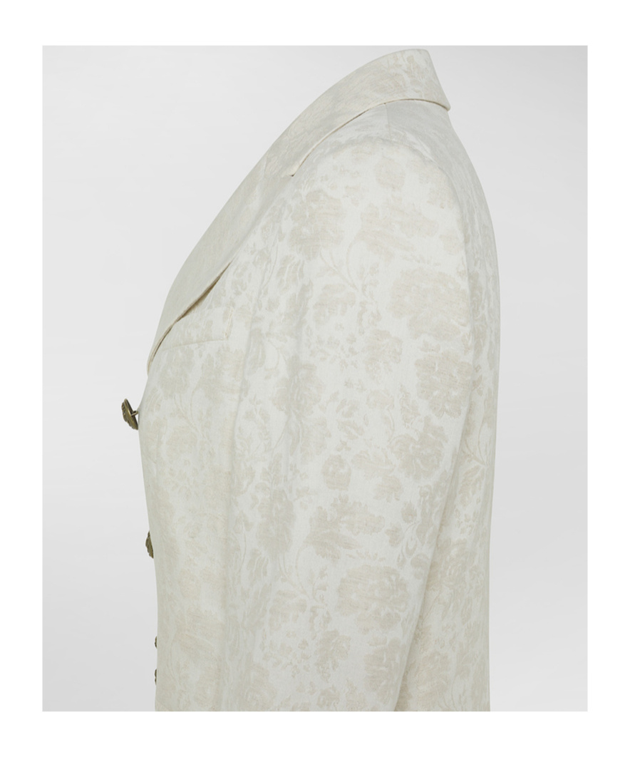 Peuterey Double-breasted Blazer With Jewel Buttons In Natural Color