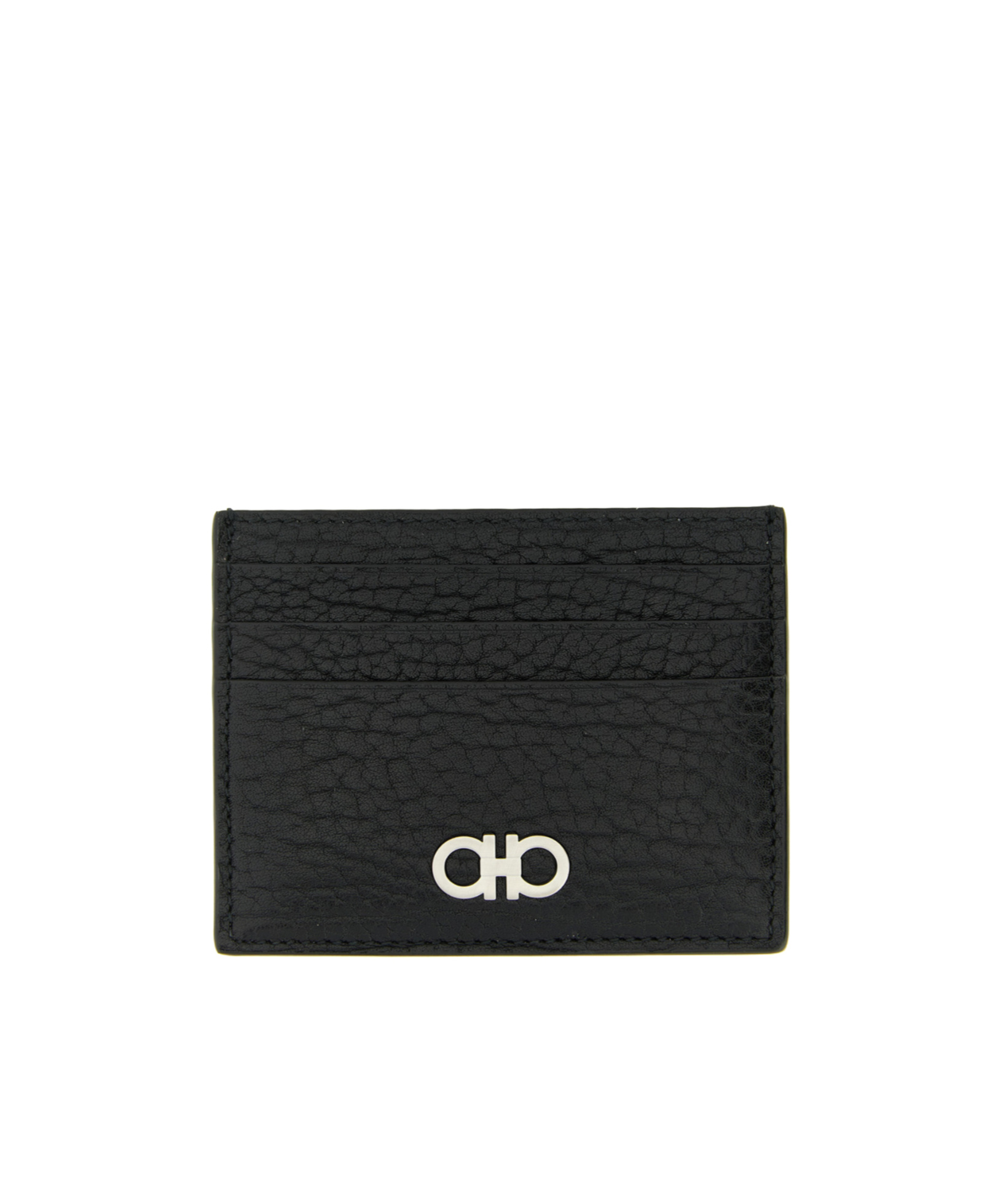 Ferragamo Gancini Card Holder In Black