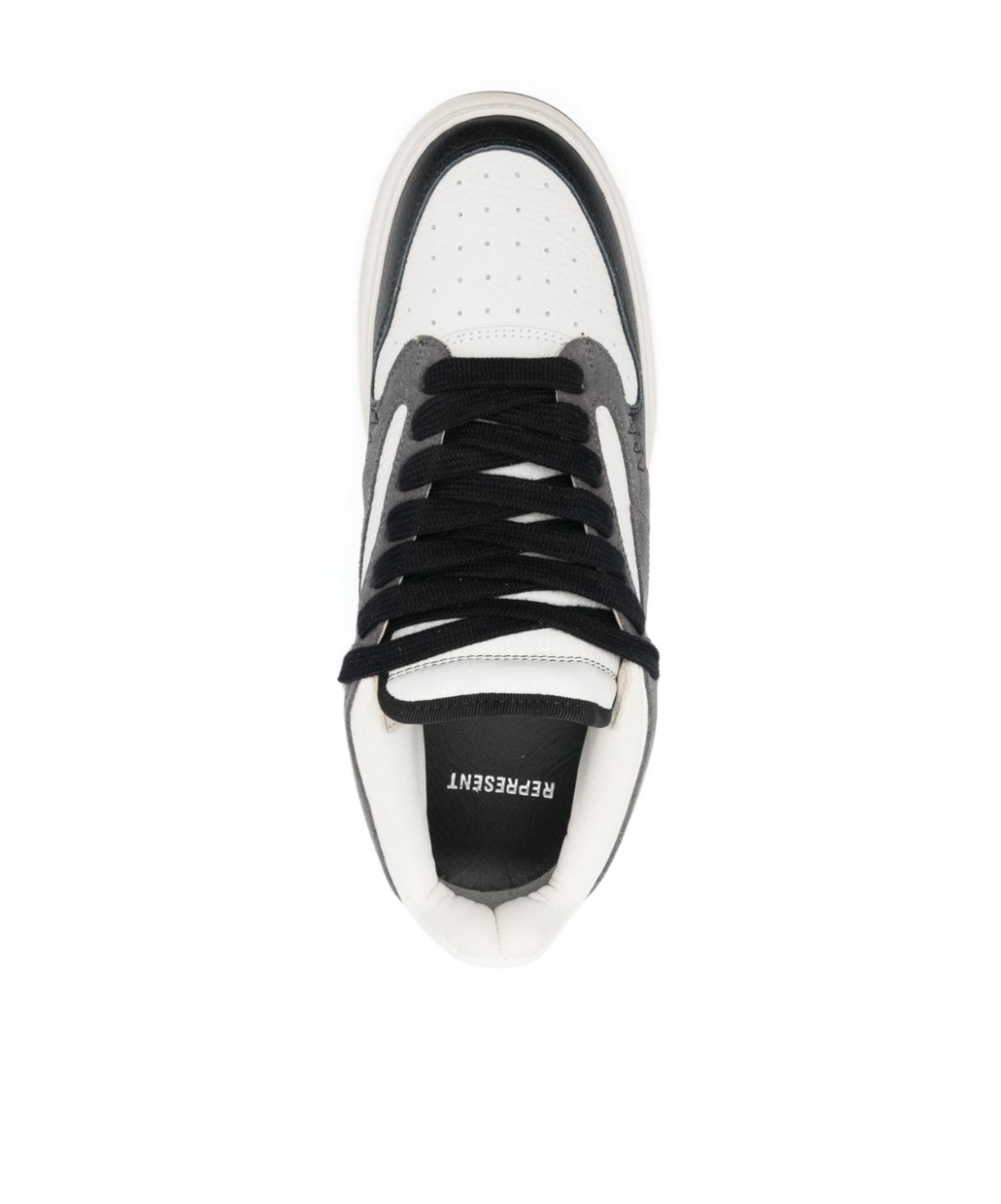 Represent Round Head Lacing Casual Sneakers In White