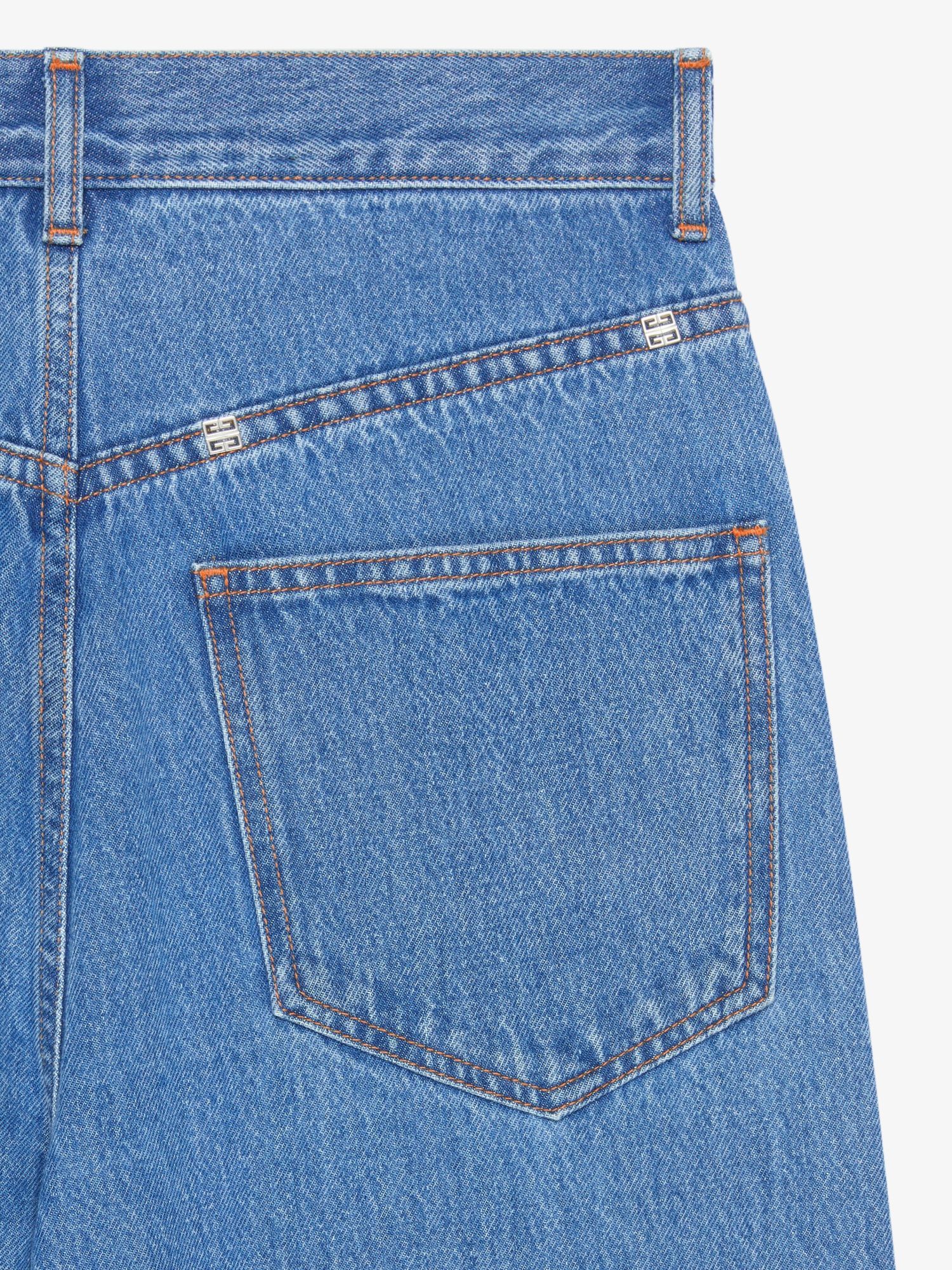Givenchy Blue Oversized Jeans In Blue