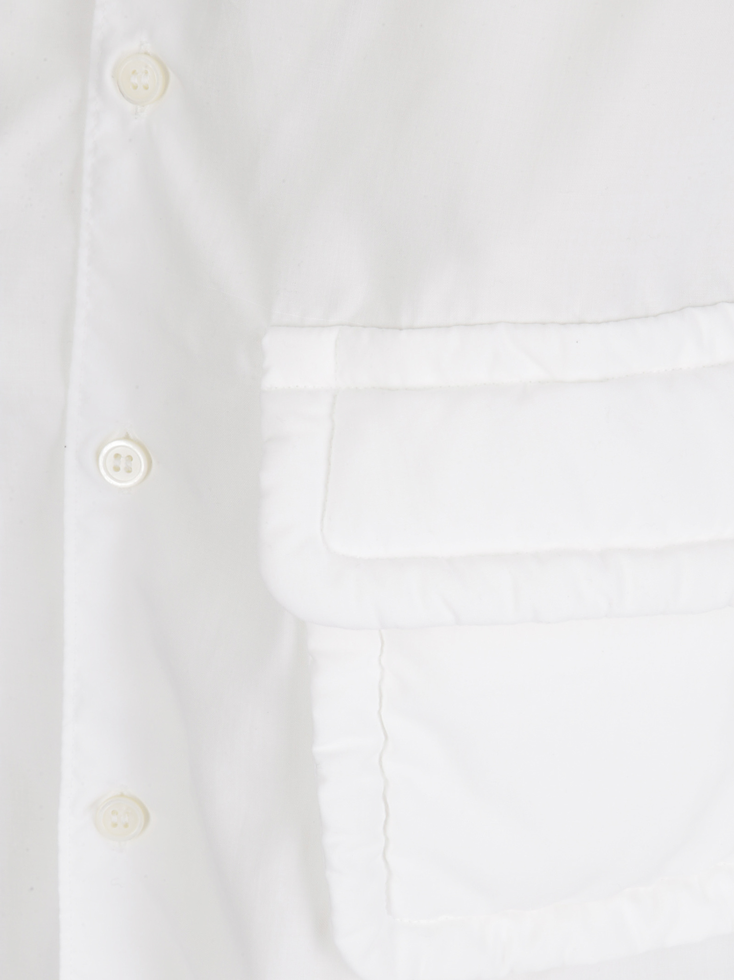 Comme Des Garçons Tailored Fit Blouse With Button-down Front And Long Sleeves In White