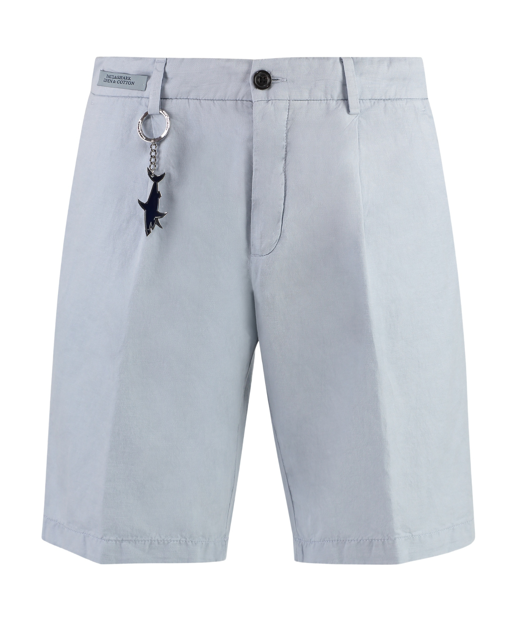 Paul & Shark Cotton And Linen Bermuda-shorts In Gray