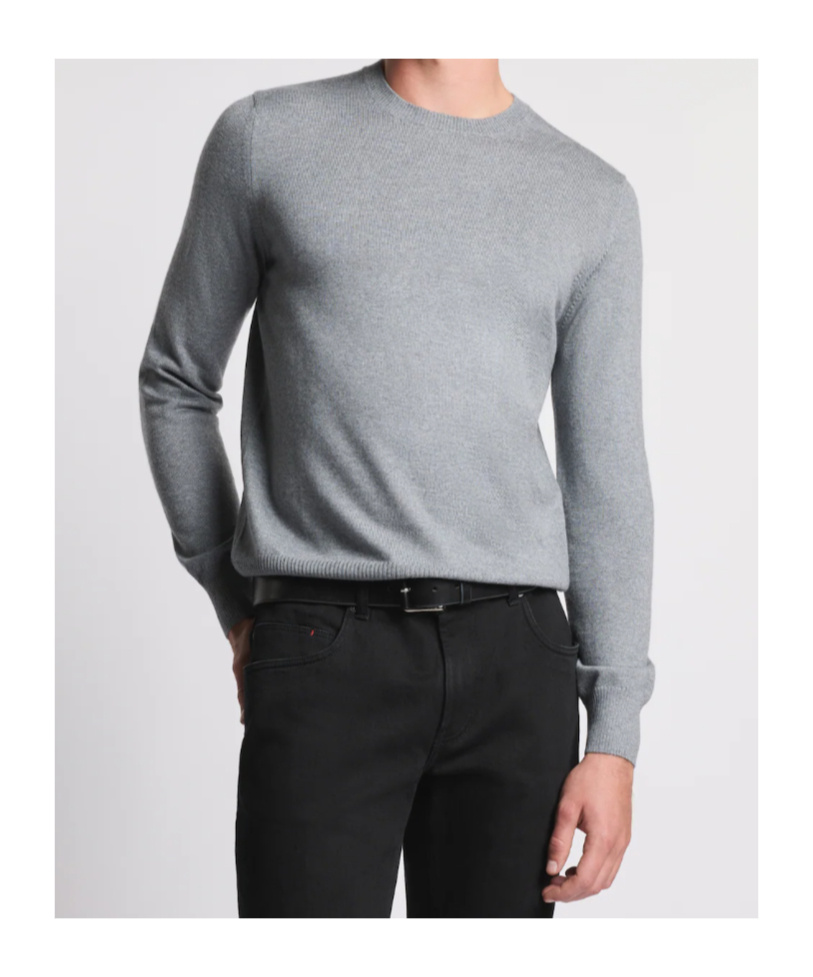Fay Crew-neck Sweater In Gray