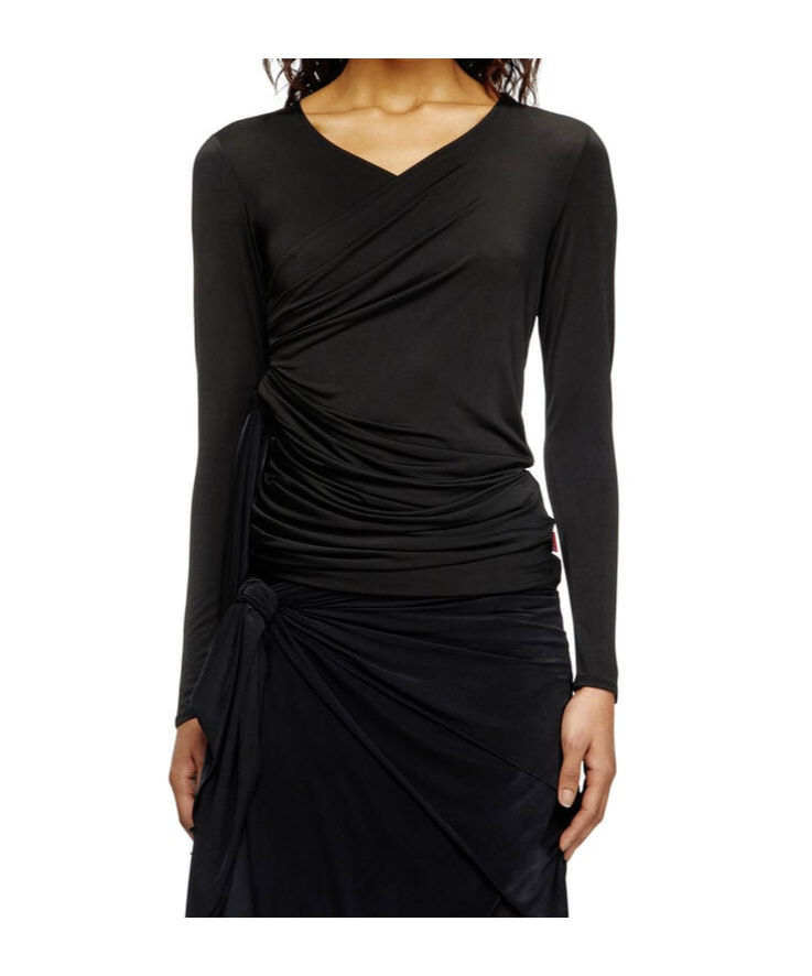 Shop Diesel T-crissy-plain Top In Black