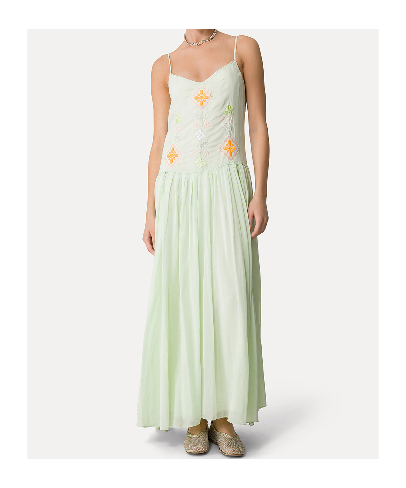 Forte Forte Voile Dress With Oniric Blossom Embroidered Detailing