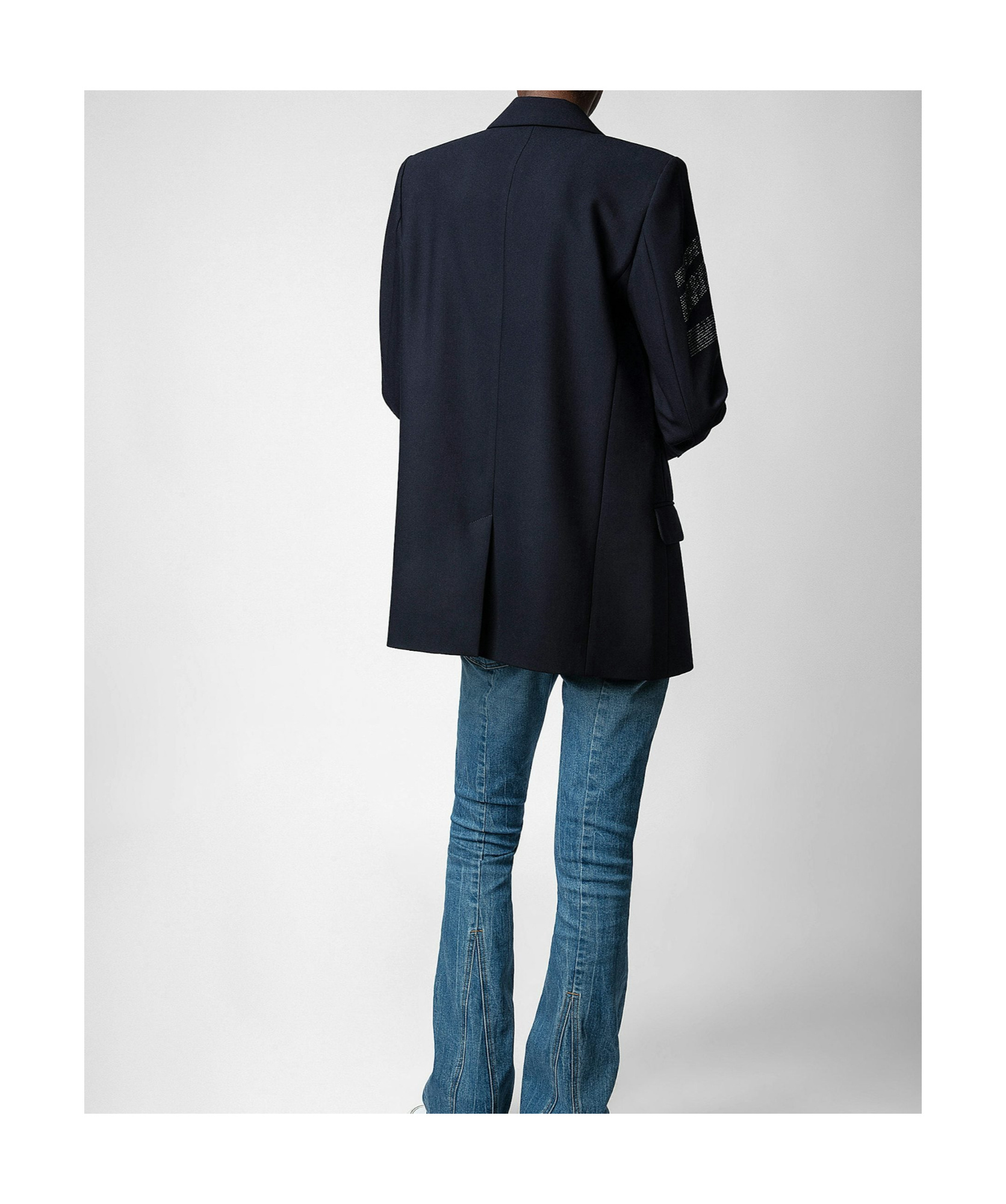 Zadig & Voltaire Long-sleeved Suit Coat In Black