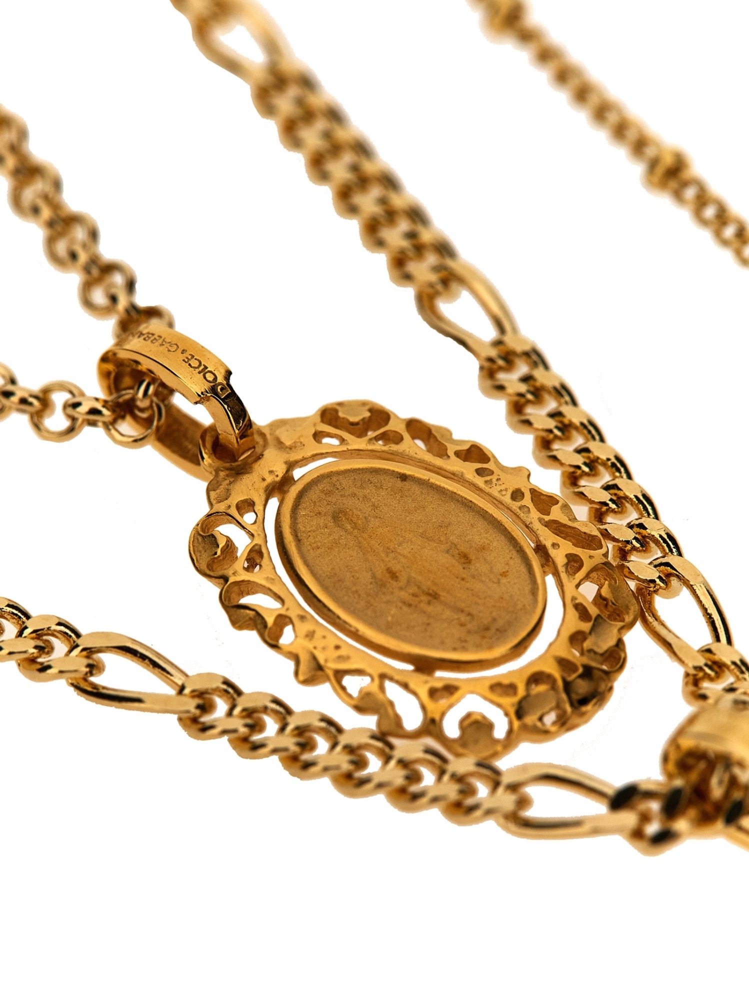Dolce & Gabbana Multi-chain Necklace In Yellow