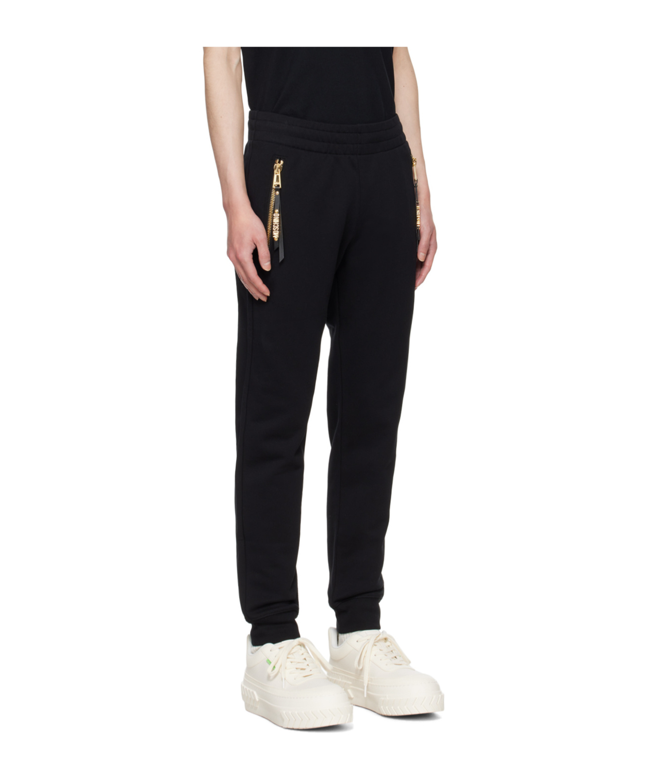 Moschino Elastic Waist Sweatpants In Black