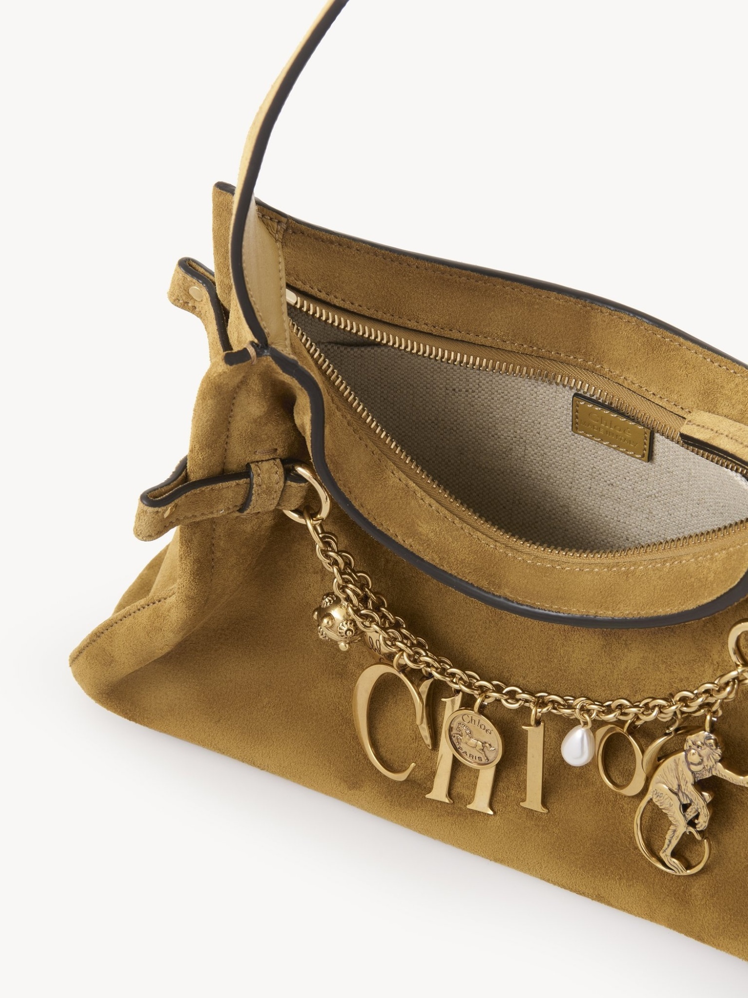 Chloé Charms Shoulder Bag In Green