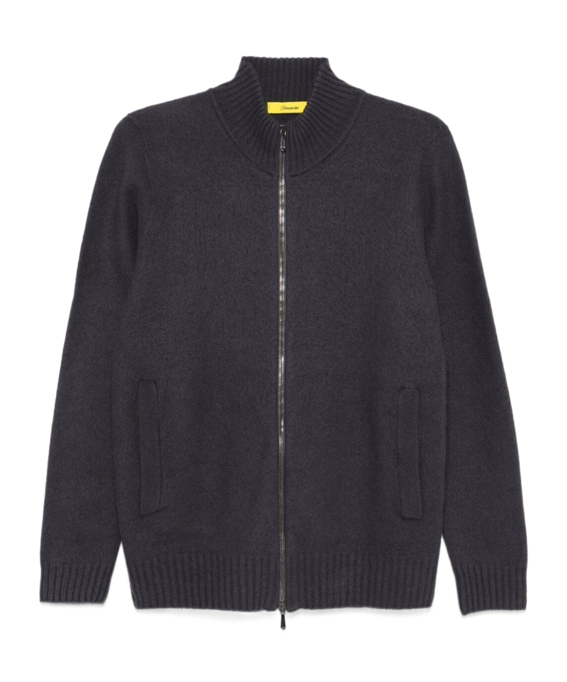 Drumohr Zip Cardigan In Black
