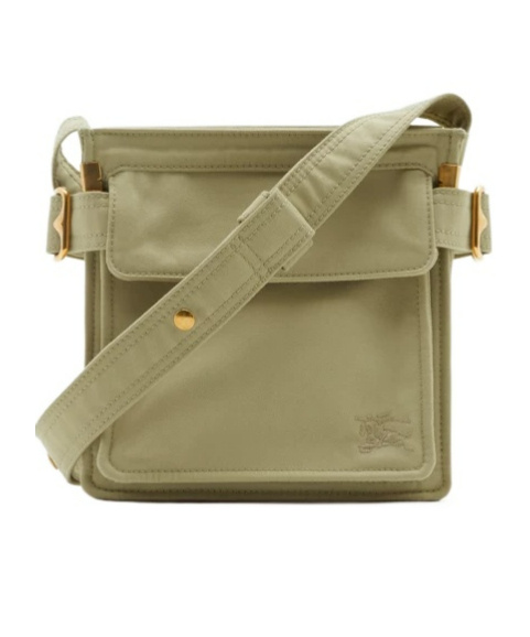 Burberry Trench Logo-embroidered Messenger Bag In Green
