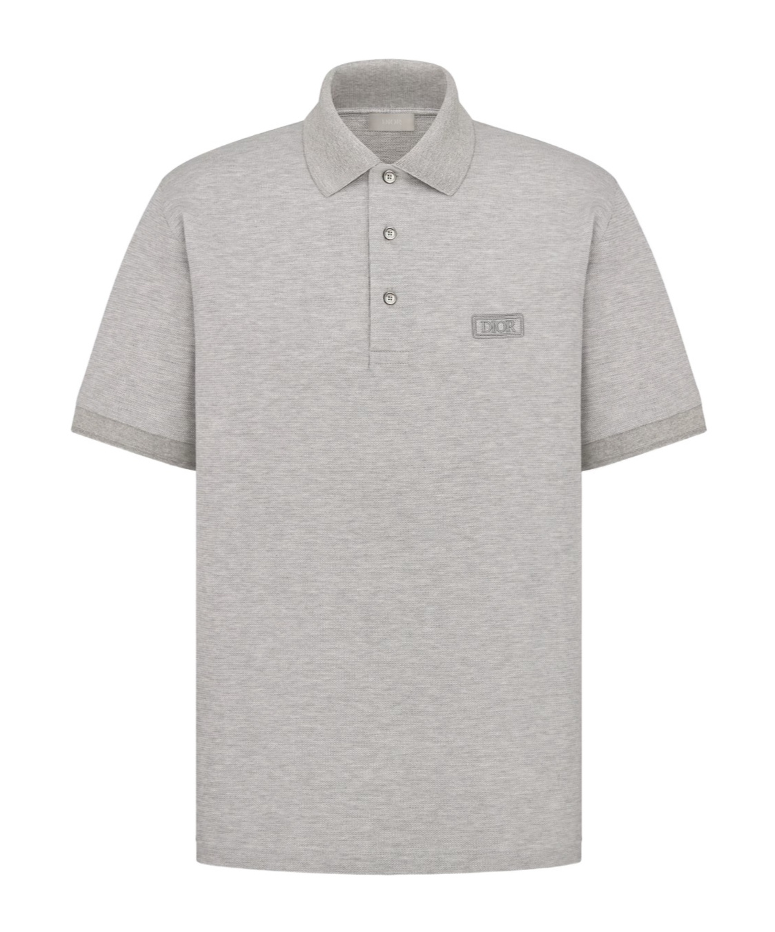 Dior Logo Short-sleeved Polo Shirt In Gray