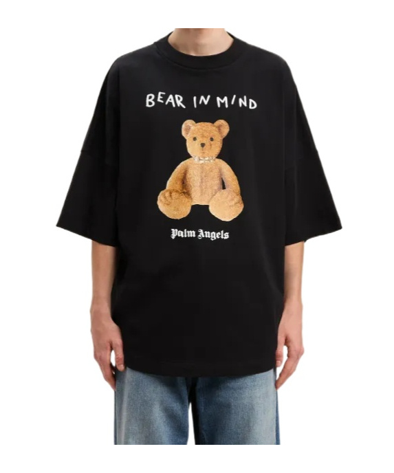 Palm Angels Men Bear In Mind Over T-shirt In Black