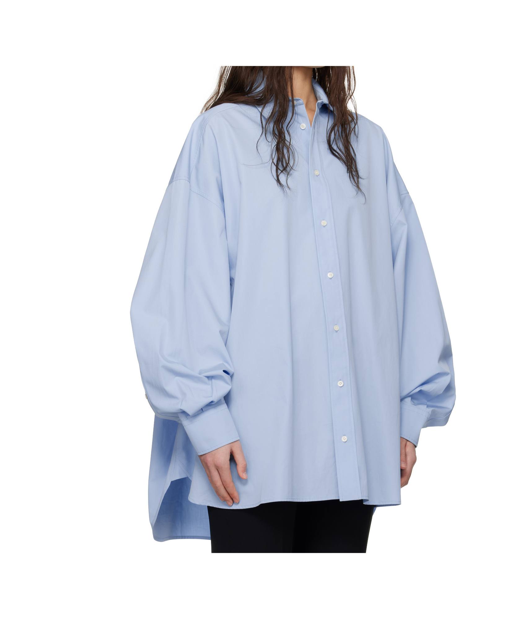 Wardrobe.nyc 'oversize Shirt Dress Mini' Dress In Blue