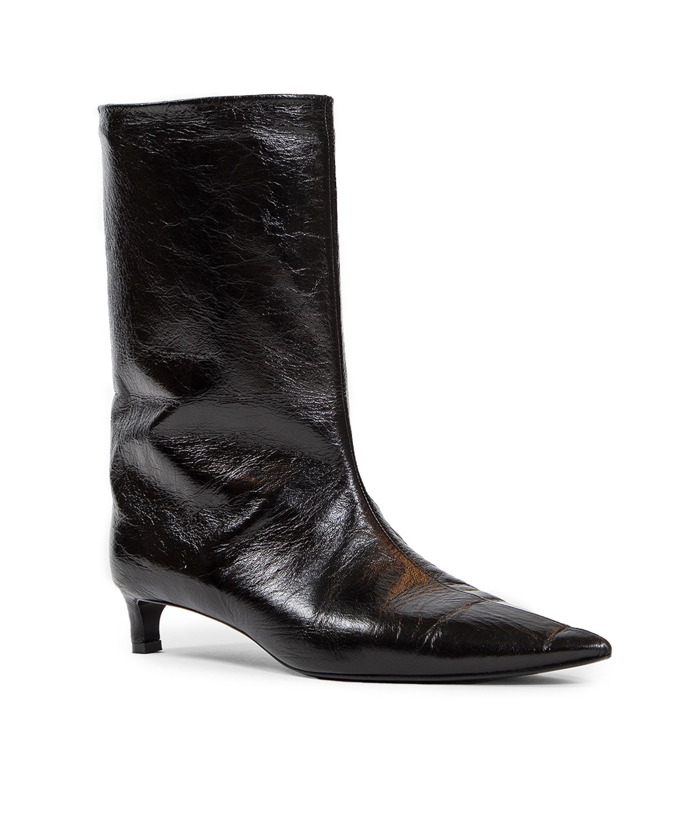 Jil Sander Pointed Short Boots In Black