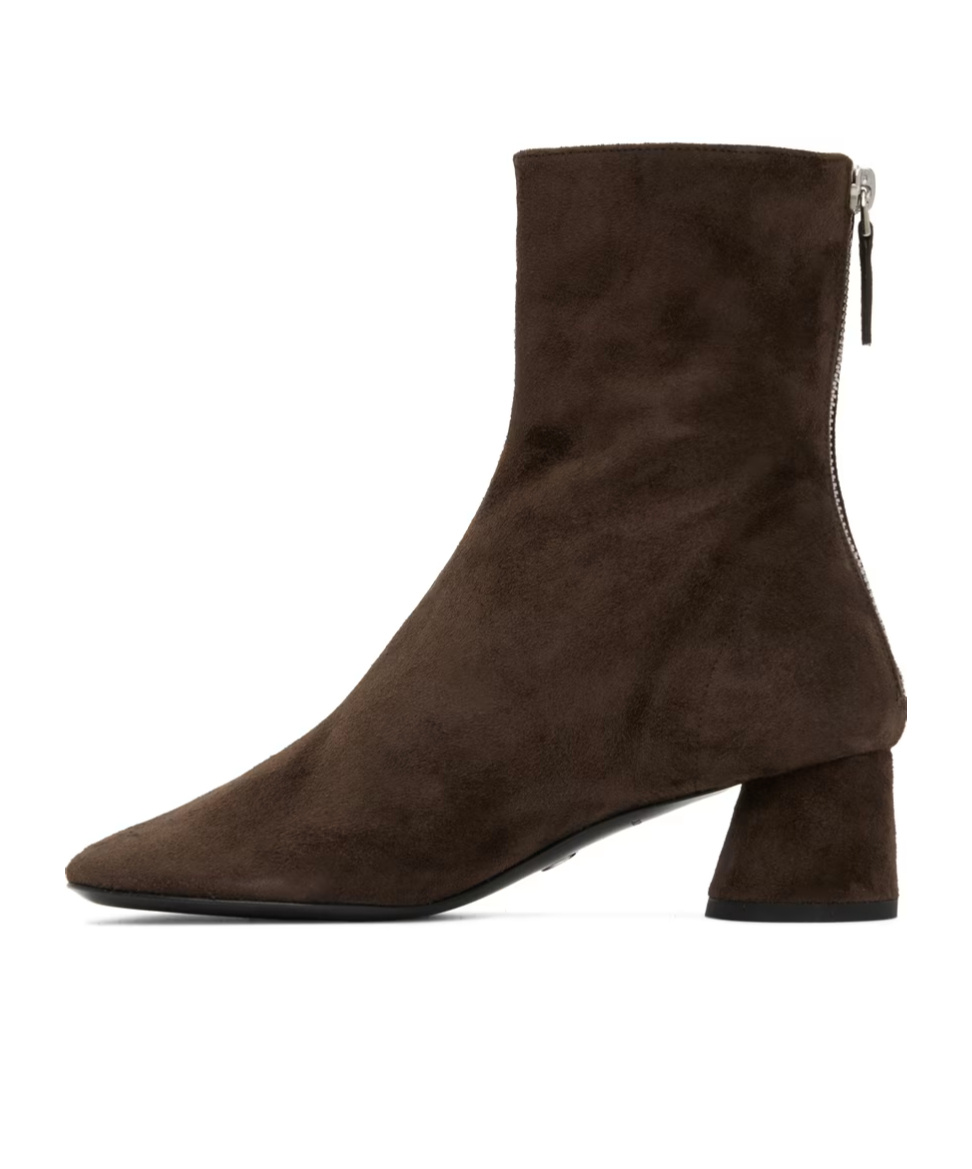 Proenza Schouler Back-zip Short Boots In Black