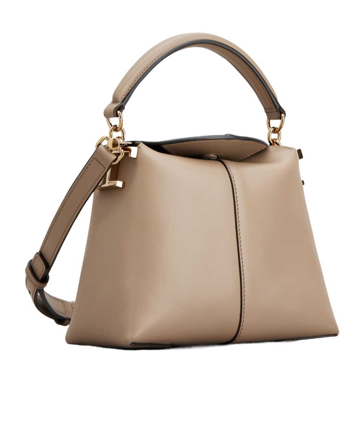 Tod's T Case Tote Messenger Bag In Leather Micro In Nude