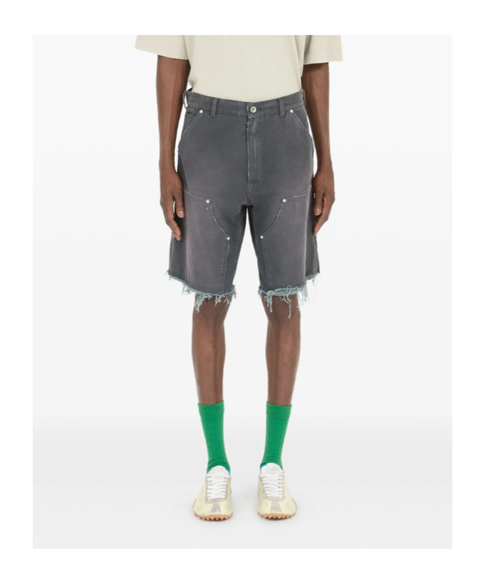 Maison Margiela Denim Shorts With Belt Loops In Gray