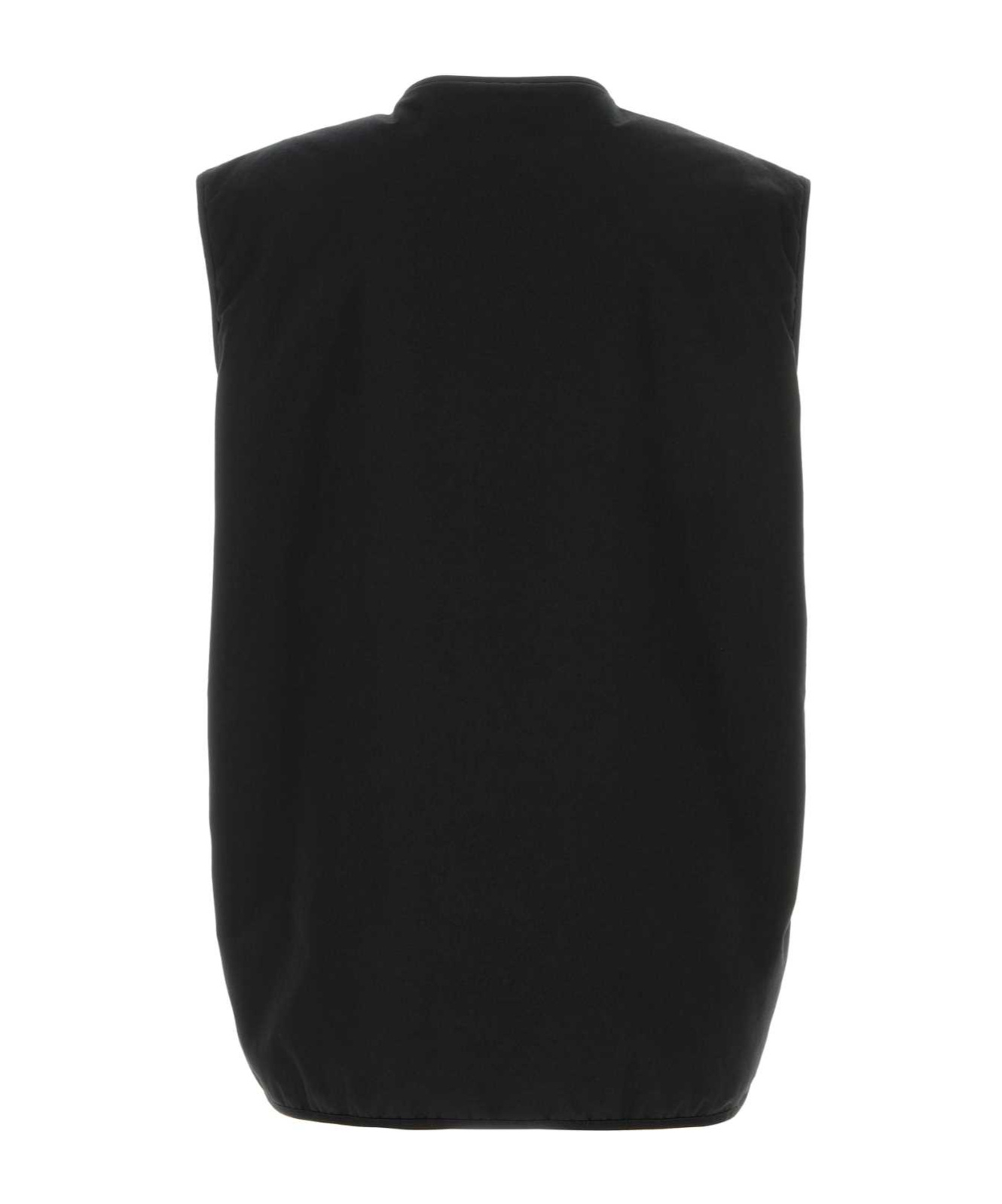 Jil Sander Black Medium Fill Down Vest In Black