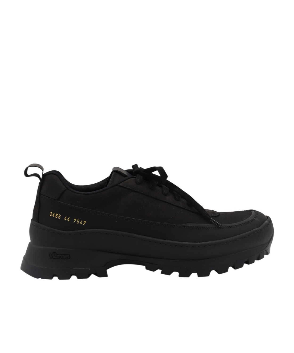 Common Projects Track Hiker Rubber-trimmed Suede Sneakers In Black