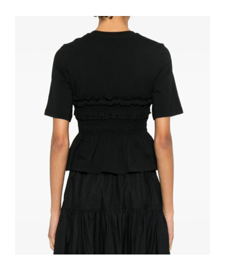 Cecilie Bahnsen Short-sleesleeved T-shirt In Black
