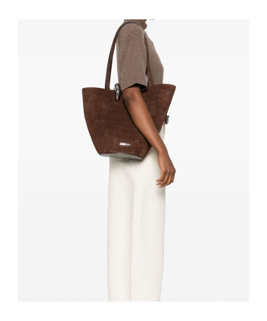 Jacquemus Medium Bucket Bag Featuring Asymmetrical Design In Red