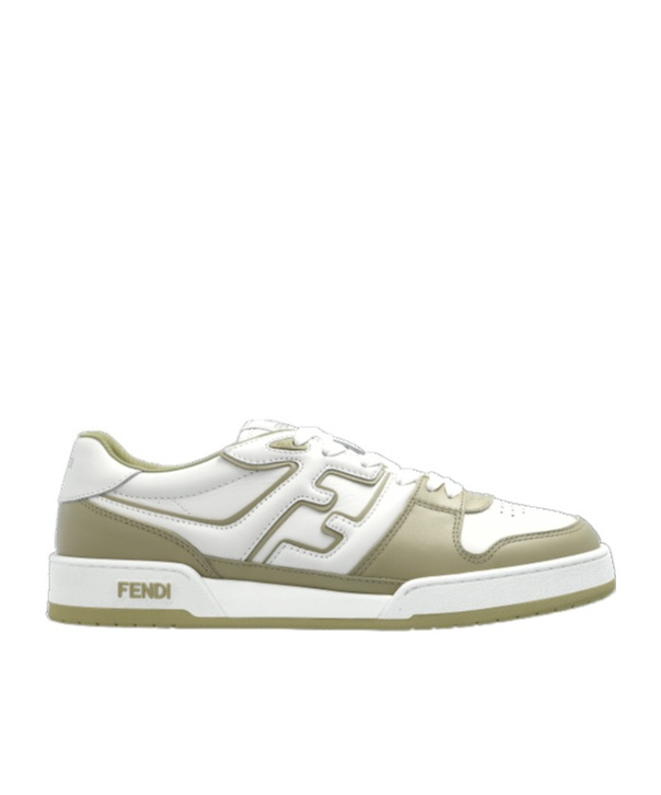 Fendi Leather Sneakers With Ff Lateral Logo In White